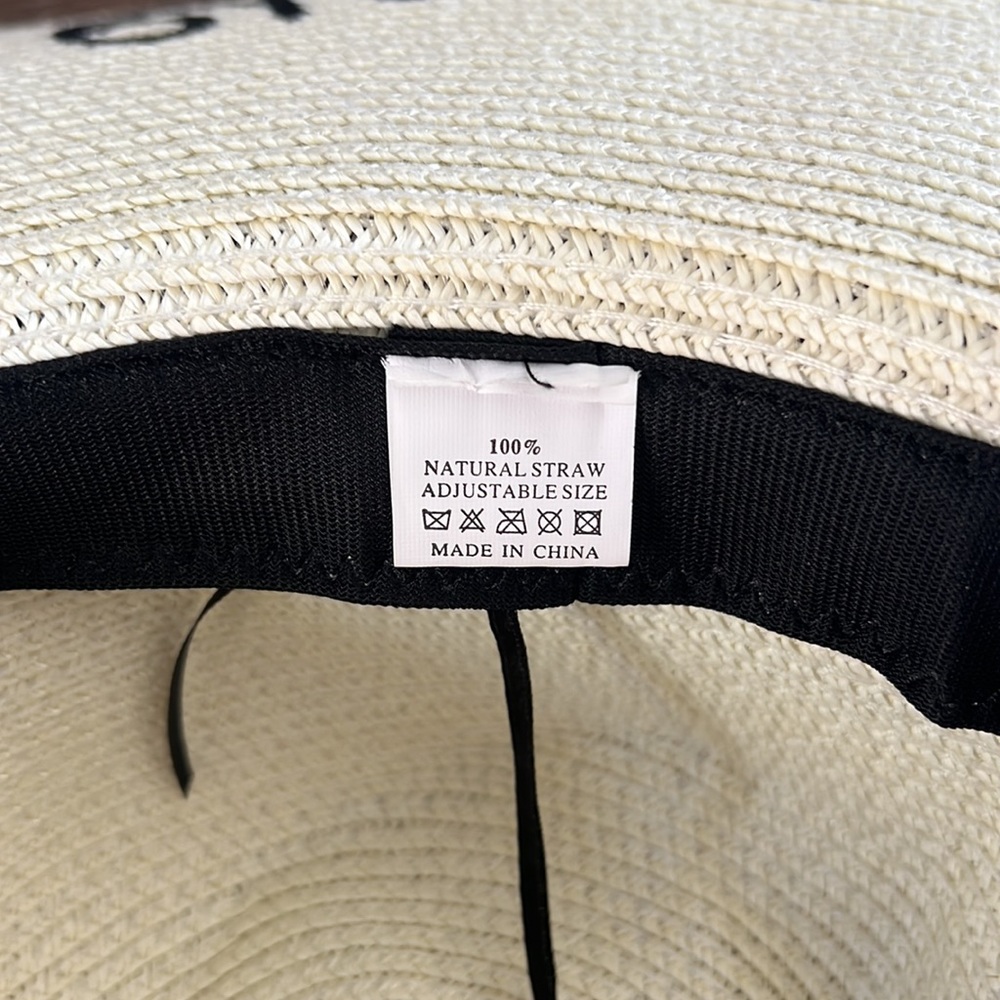 Happily Ever After Honeymoon Floppy Straw Hat Sun Beach - Picture 3 of 4